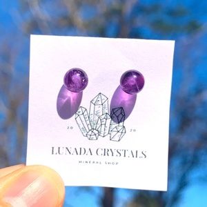 Amethyst stud Earrings